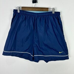Vintage Y2K Nike Running Shorts Youth XL Blue Unlined Swoosh Athletic Gym‎